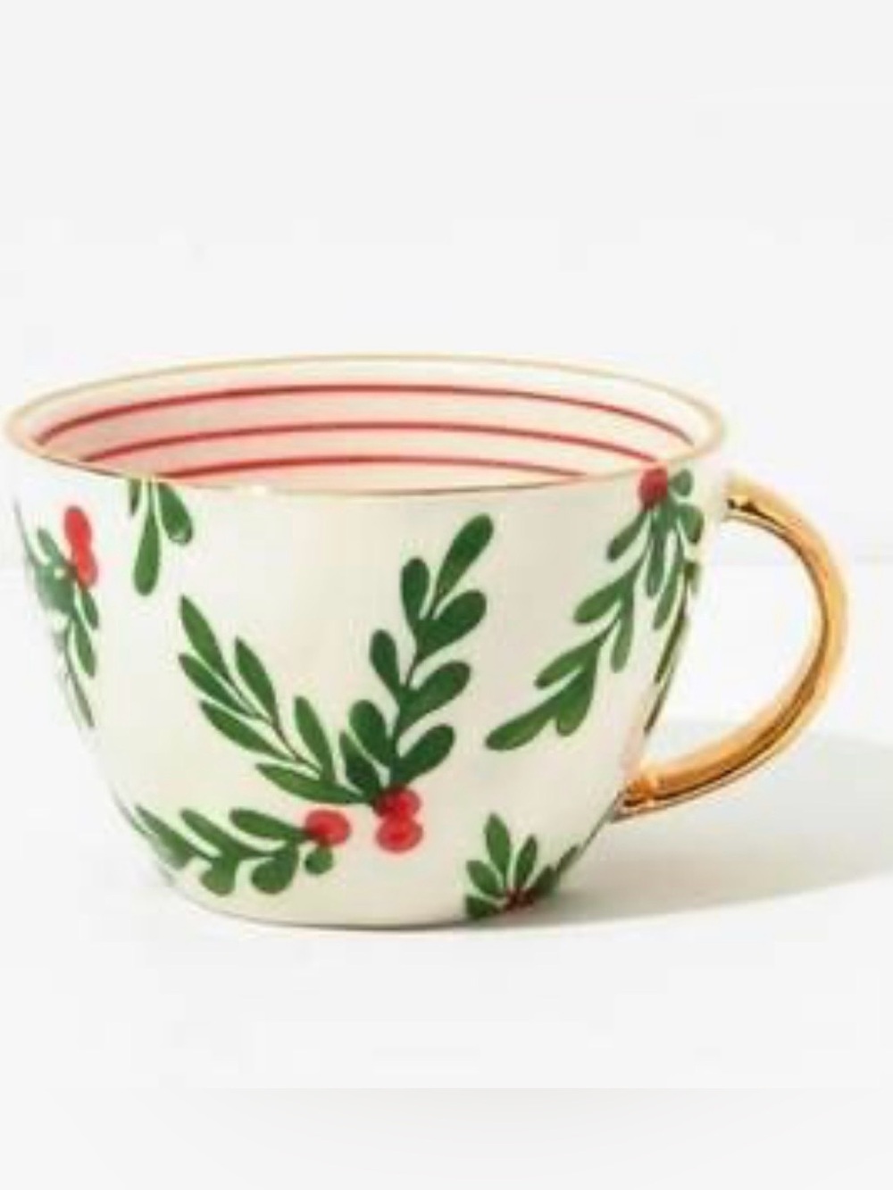 Paper Source Christmas Holiday Holly Berry Coffee Tea Mug